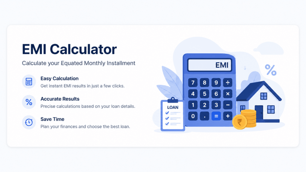 EMI Calculator EMI calculator India -calculate loan EMI online with interest and tenure details
