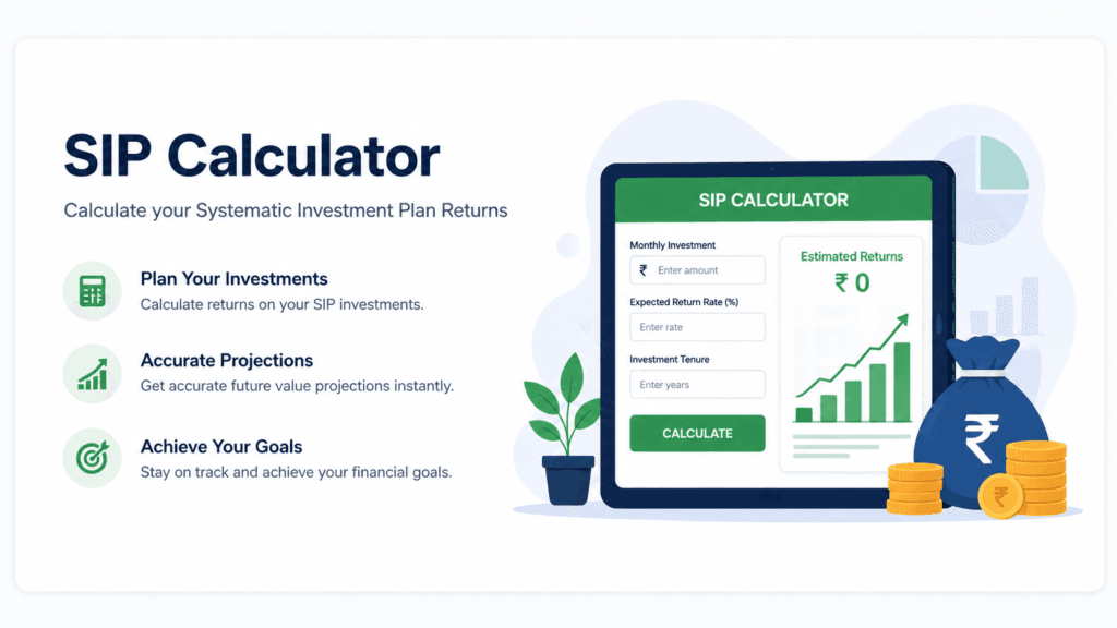 SIP Calculator India – calculate monthly investment returns and future value online