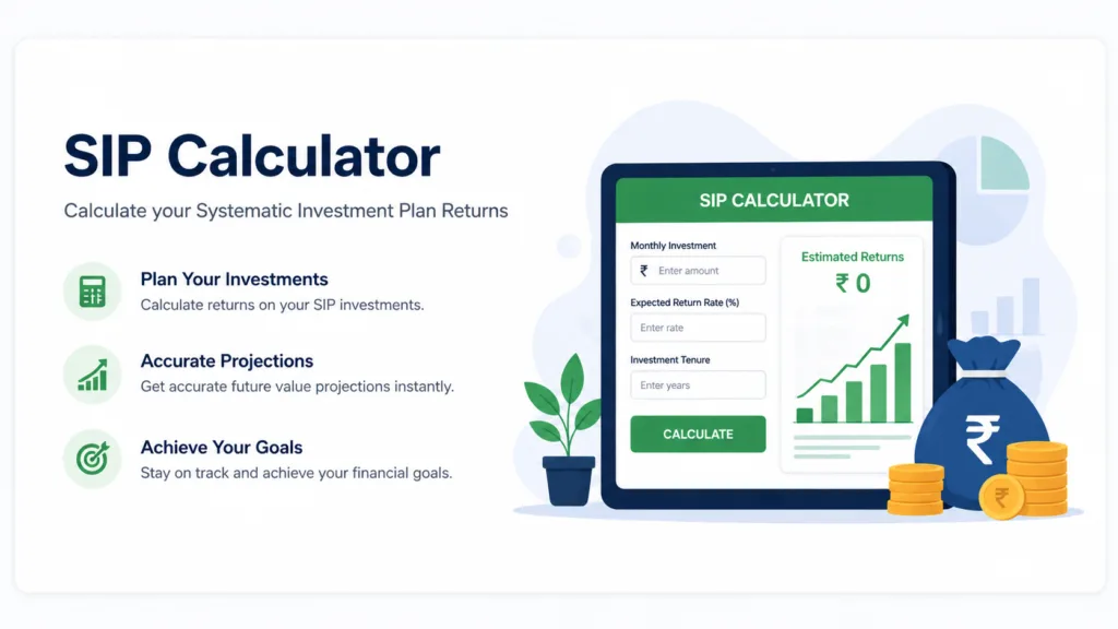 SIP Calculator – calculate monthly investment returns and future value online